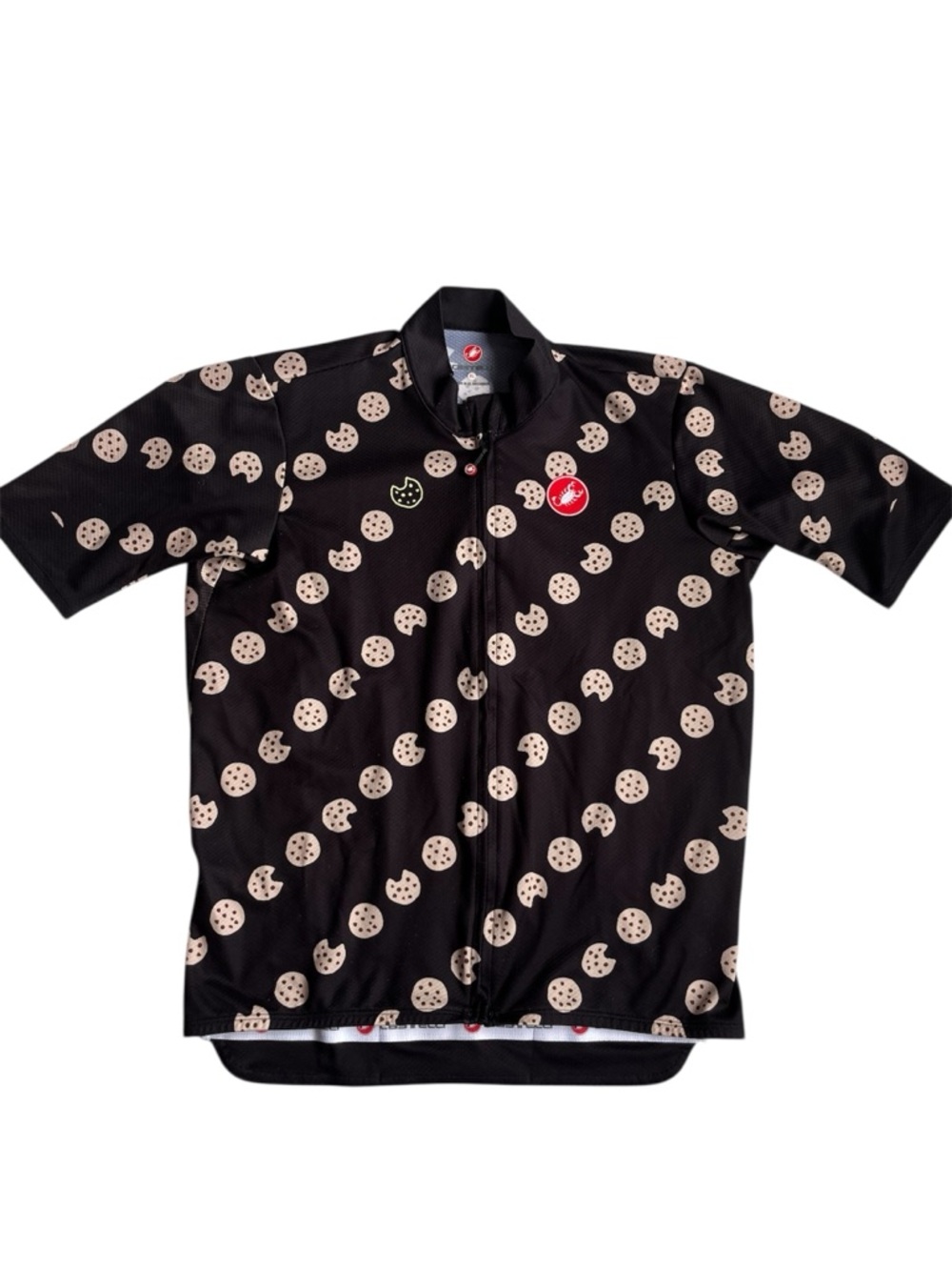Castelli Black Cookie-Print Cycling Jersey